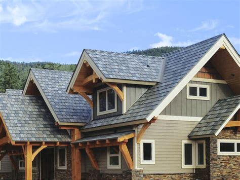 houses with shingles and metal roof|metal roofing panels that look like shingles.